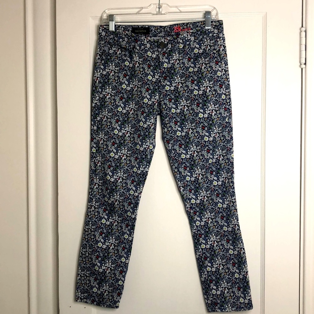 J. Crew Liberty Print Toothpick Jean Size 28